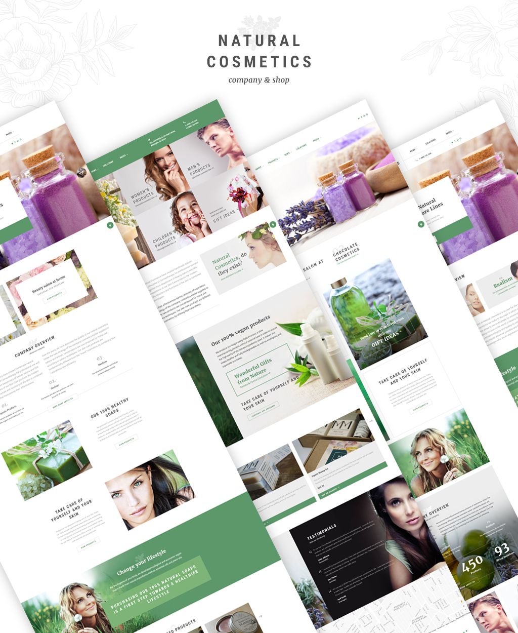 Natural Cosmetics – Cosmetics Store Multipage Website Template