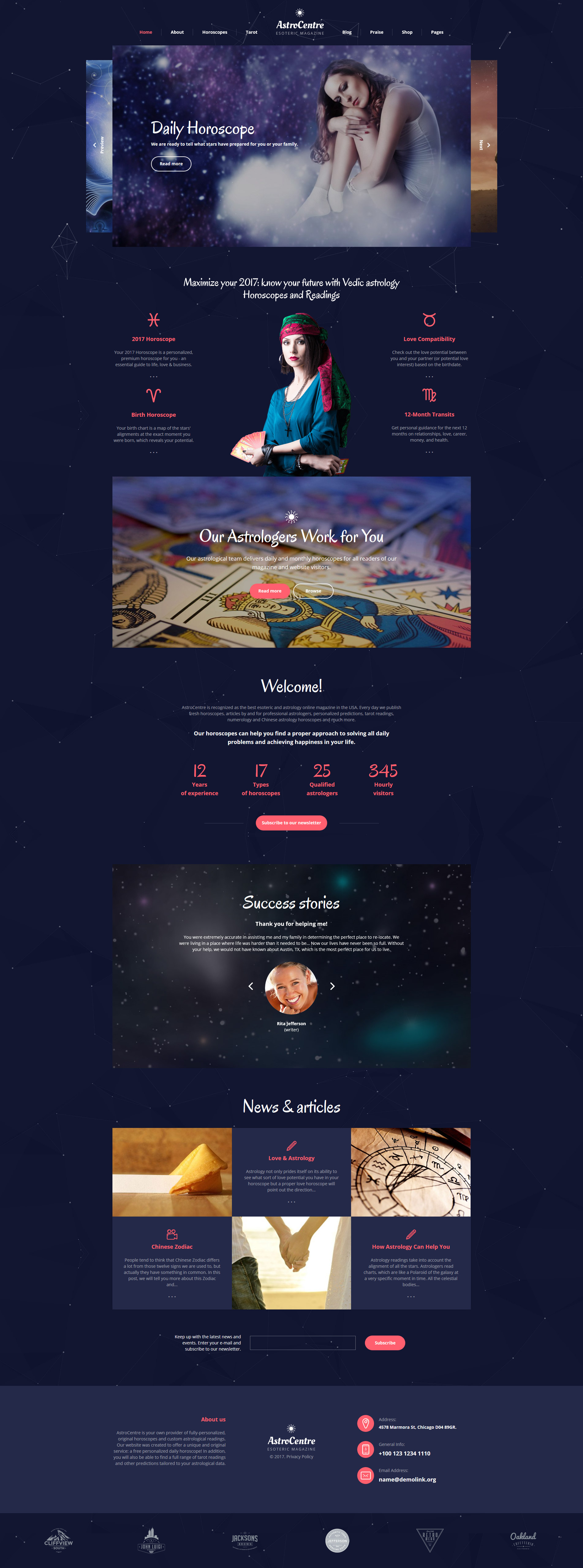 AstroCentre – Astrology Multipage Website Template