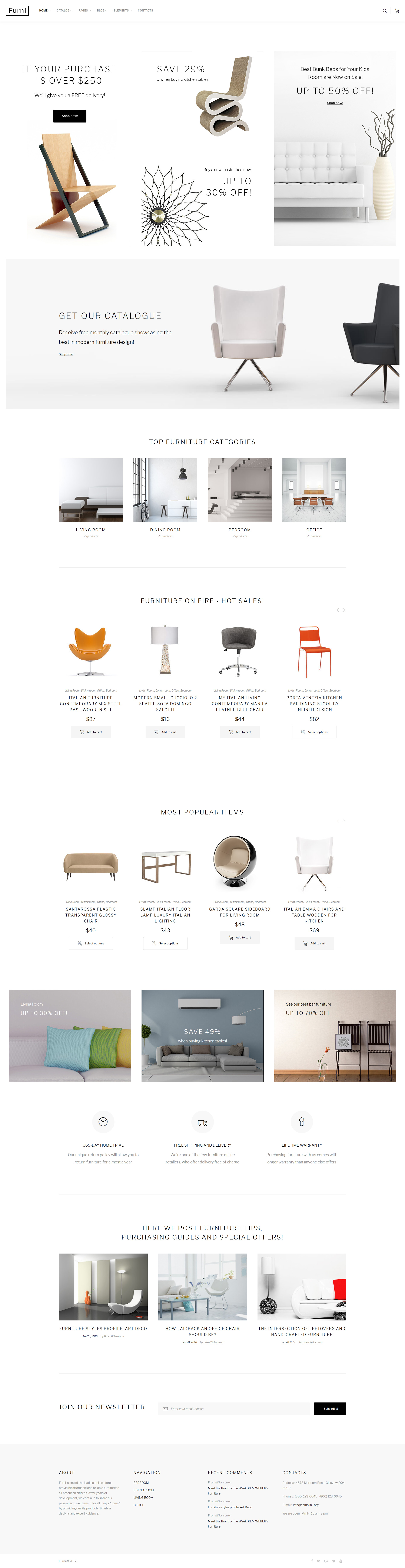 Furni – Furniture Store Multipage Website Template