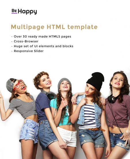 Be Happy - Health Magazine Multipage Website Template