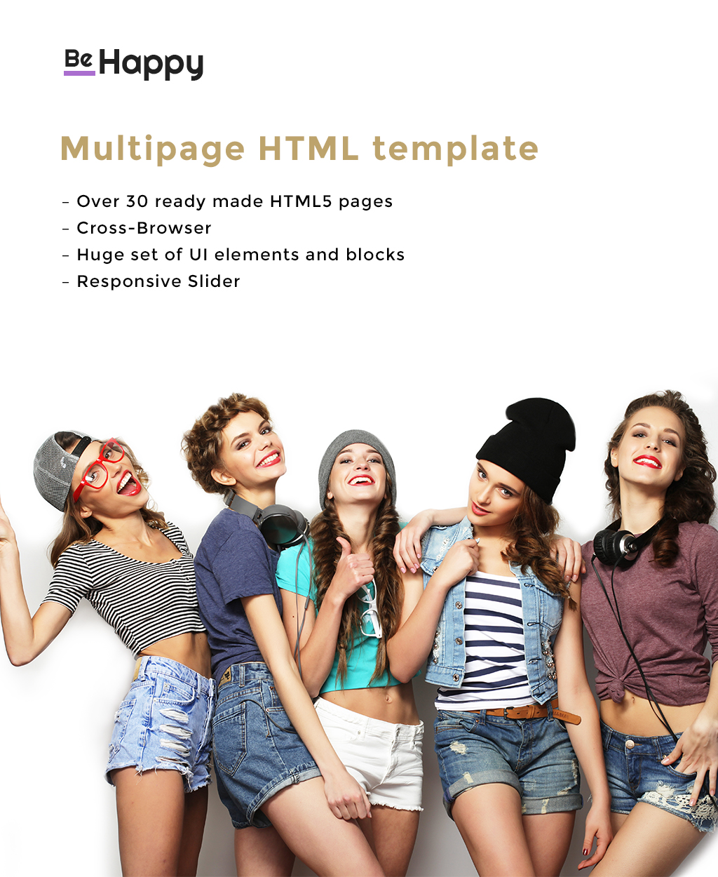 Be Happy – Health Magazine Multipage Website Template