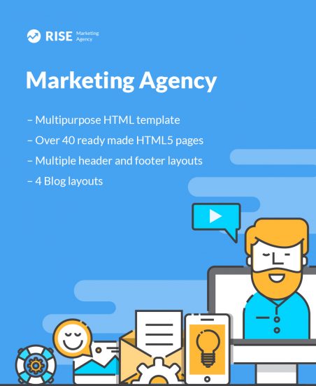 Rise - Marketing Agency Multipage Website Template