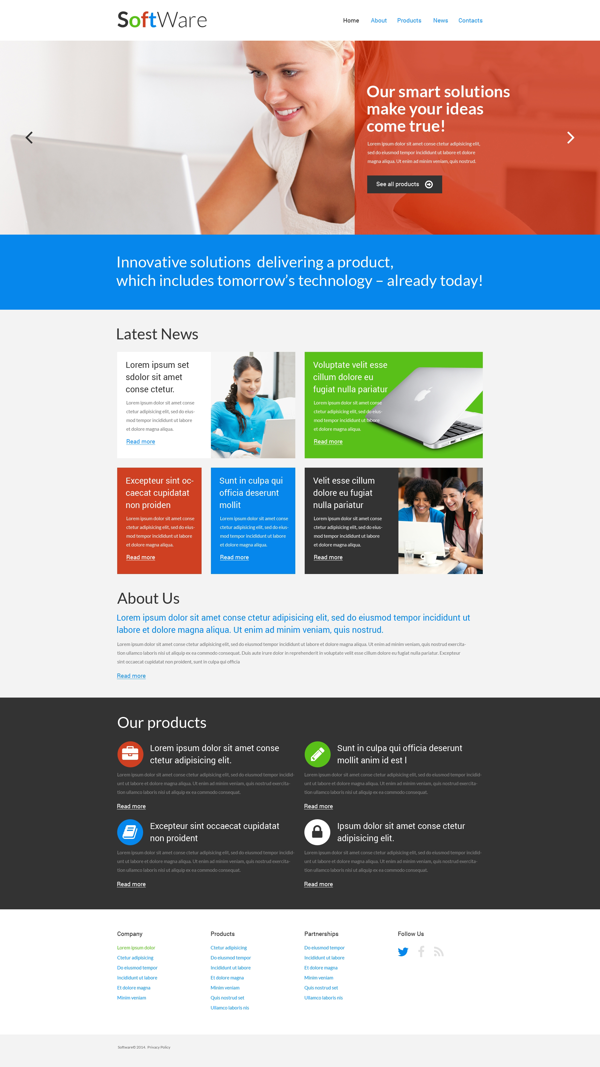 Software Company Template Responsive Website Template