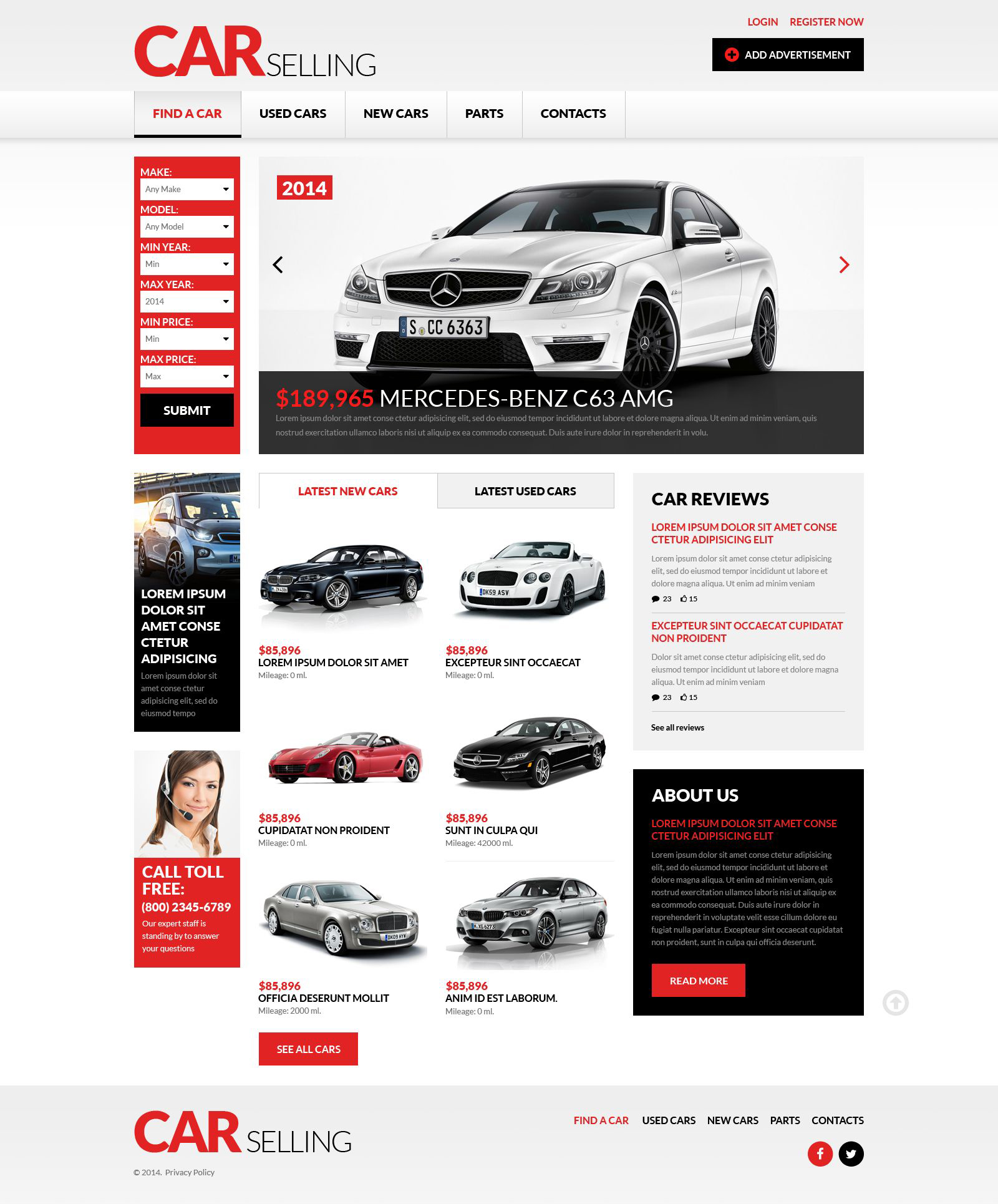 Car Dealer Template Responsive Website Template Zemez HTML