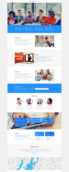 Web Development Template Responsive Landing Page Template