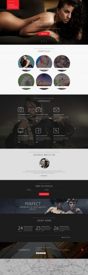 Photographer Portfolio Template Responsive Landing Page Template