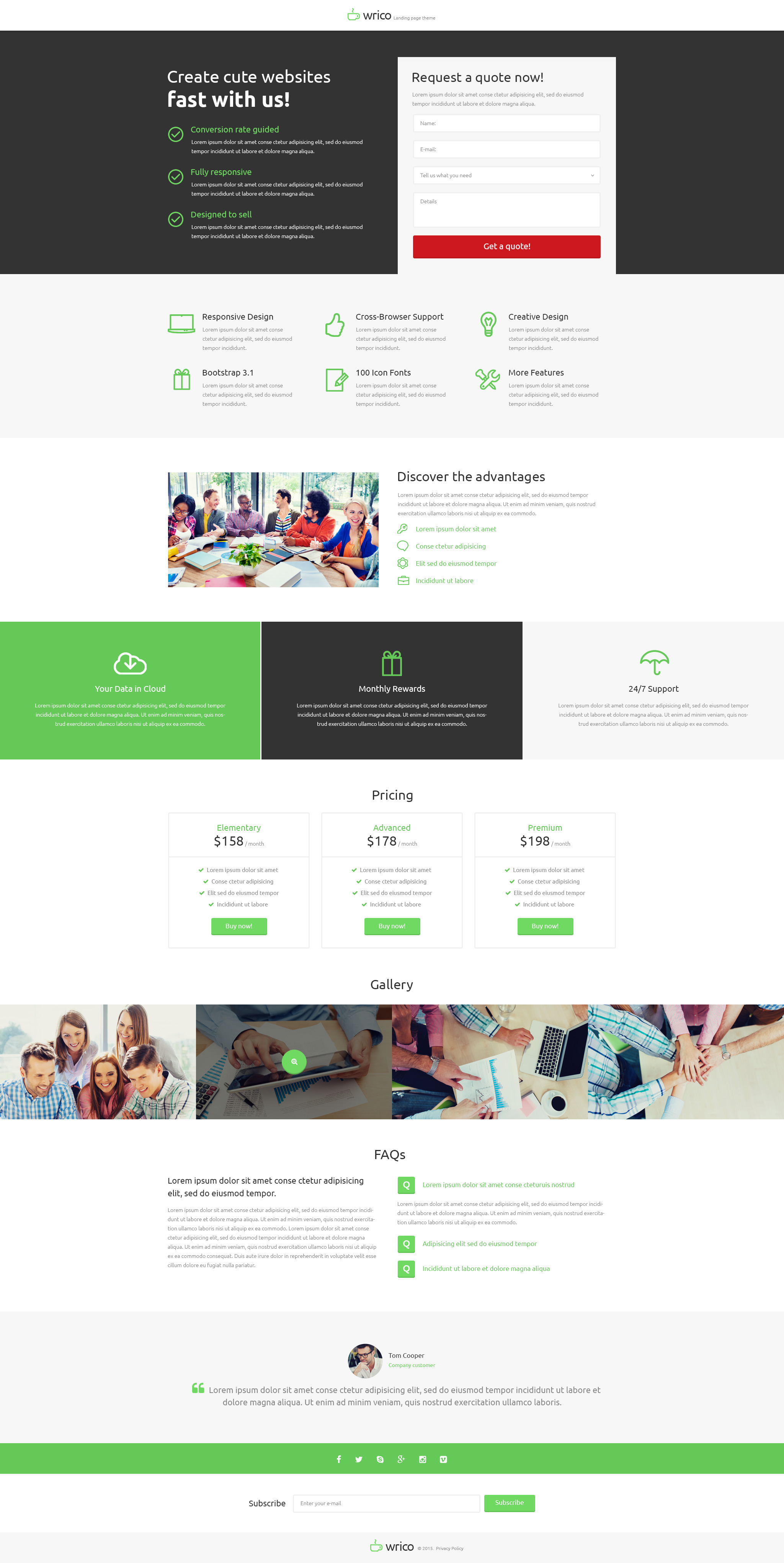 Design Studio Template Responsive Landing Page Template