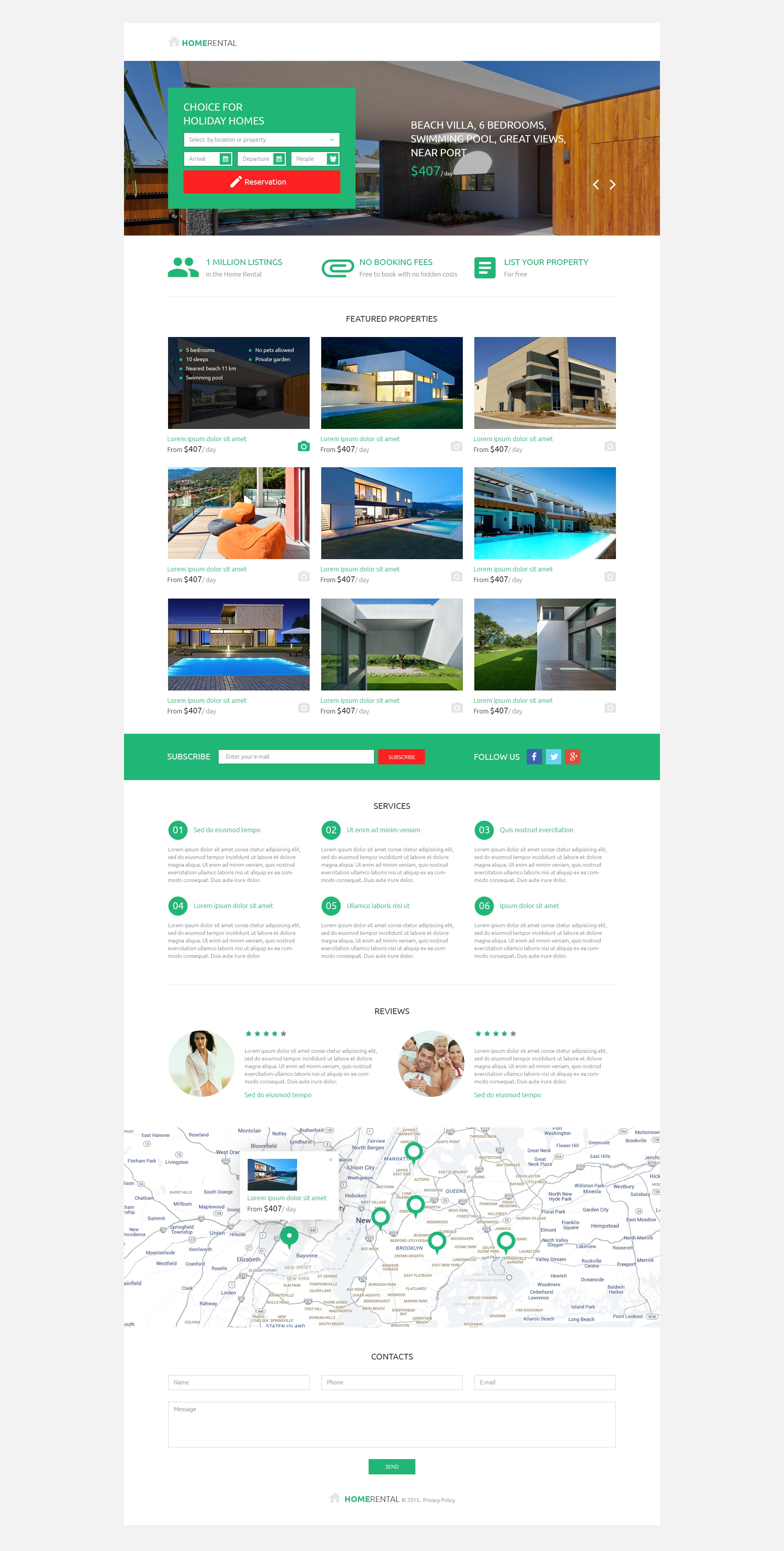 Real Estate Agency Template Responsive Landing Page Template