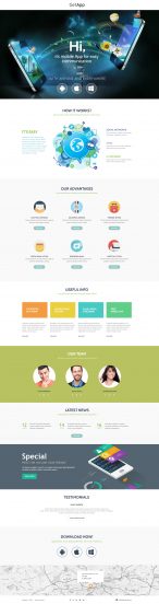 Web Development Template Responsive Landing Page Template