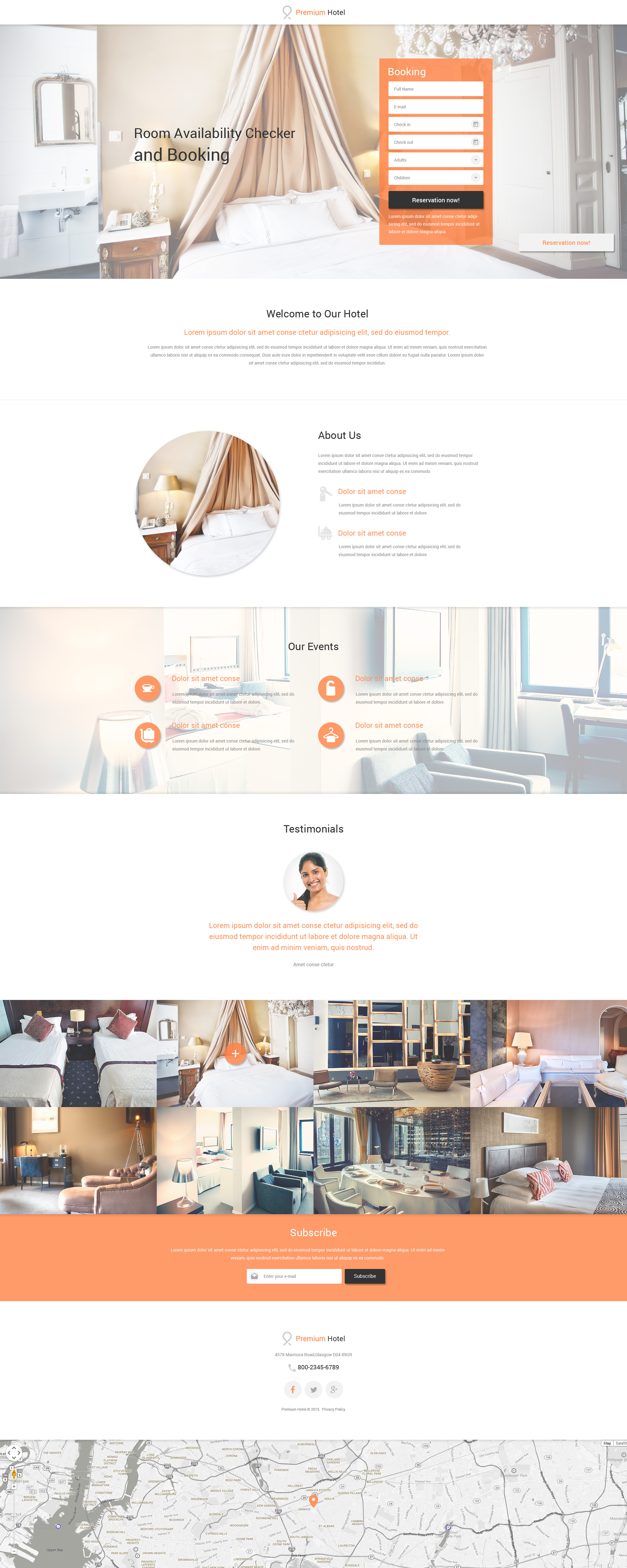 Hotels Template Responsive Landing Page Template