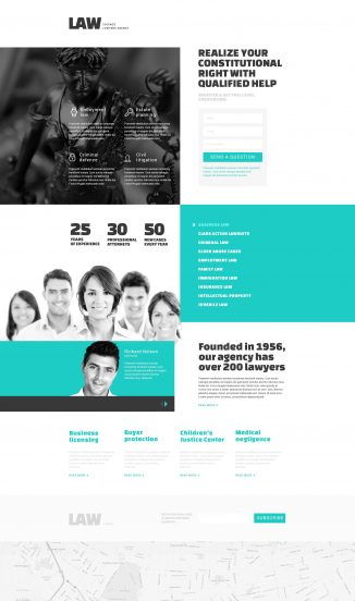 Law Firm Template Responsive Landing Page Template