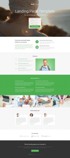 Web Development Template Responsive Landing Page Template