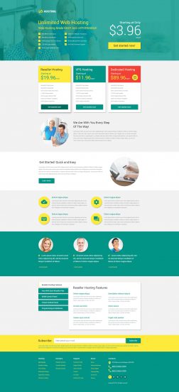 Hosting Template Responsive Landing Page Template