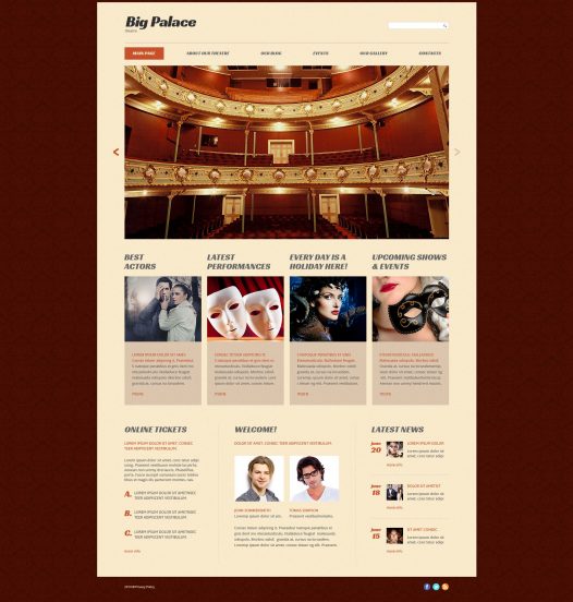 Theatre House Website Template