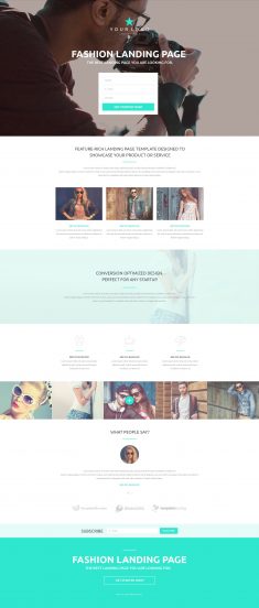 Fashion Template Responsive Landing Page Template