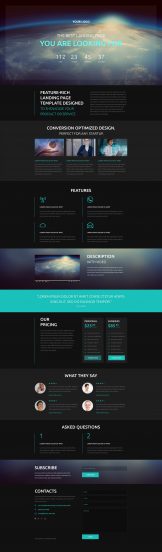 Communications Template Responsive Landing Page Template