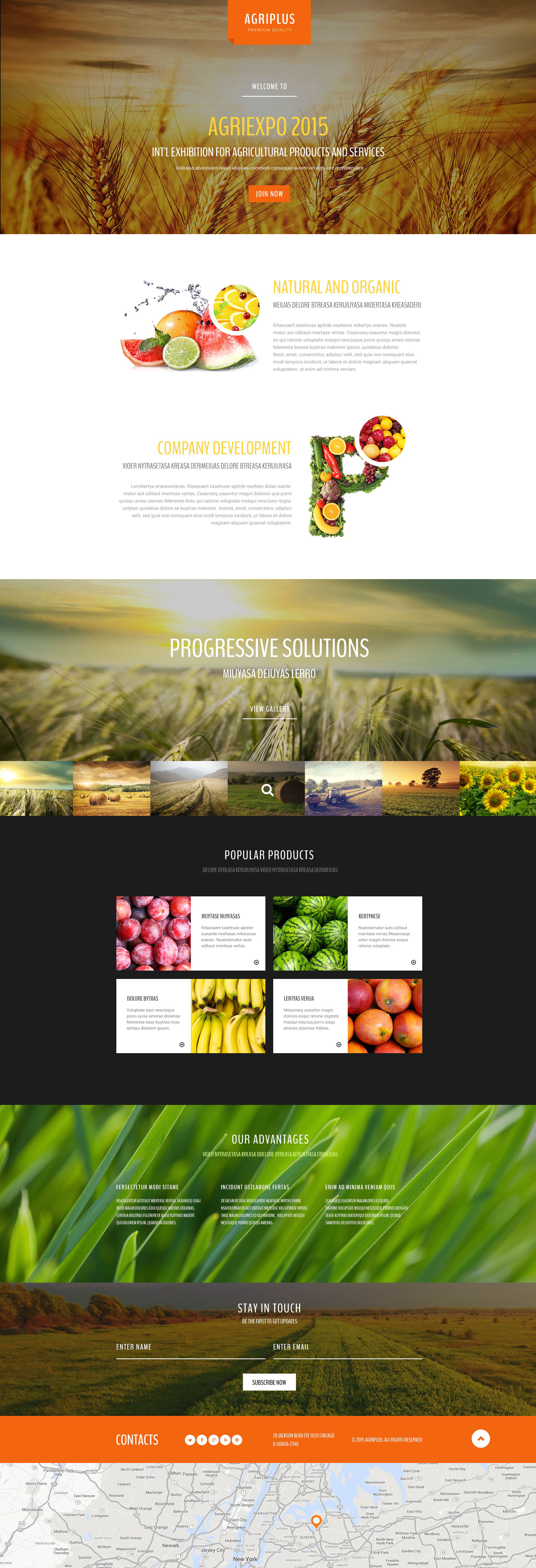 Agriculture Template Responsive Landing Page Template