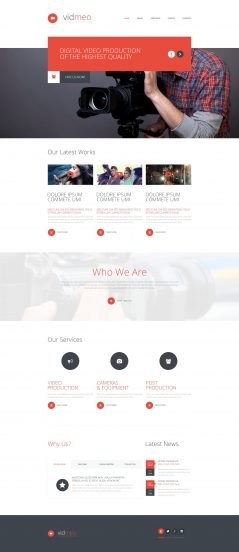 Solutions for Video Studio Website Template