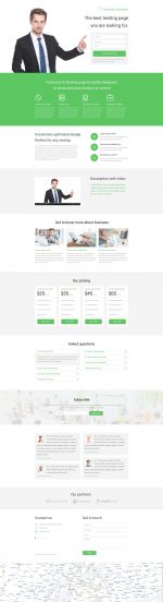 Business Template Responsive Landing Page Template