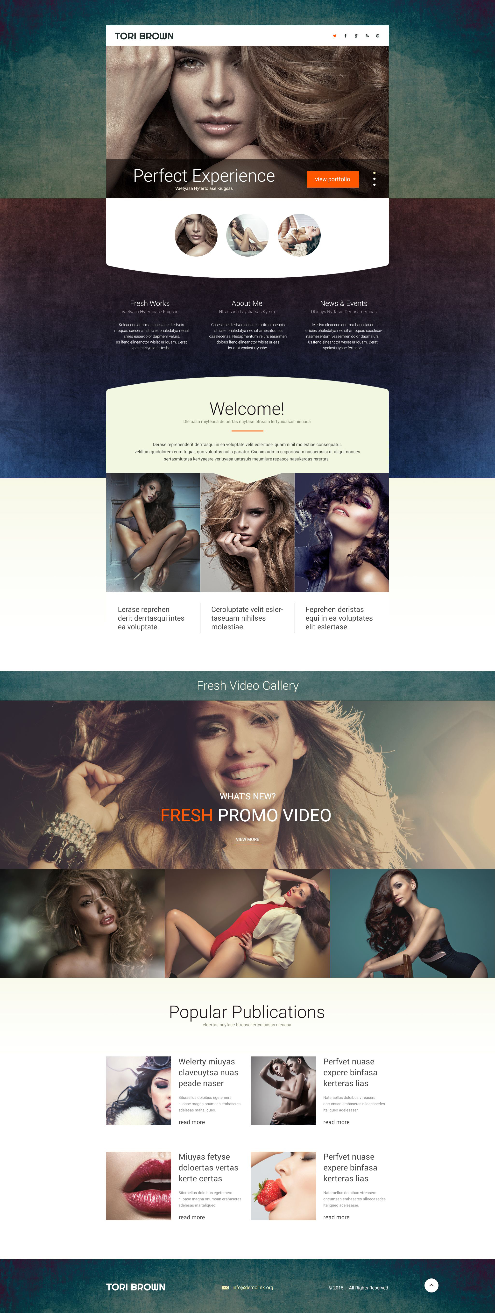 Model Agency Template Responsive Landing Page Template