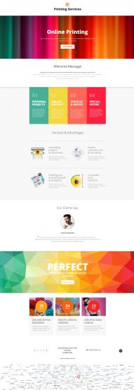 Print Shop Template Responsive Landing Page Template