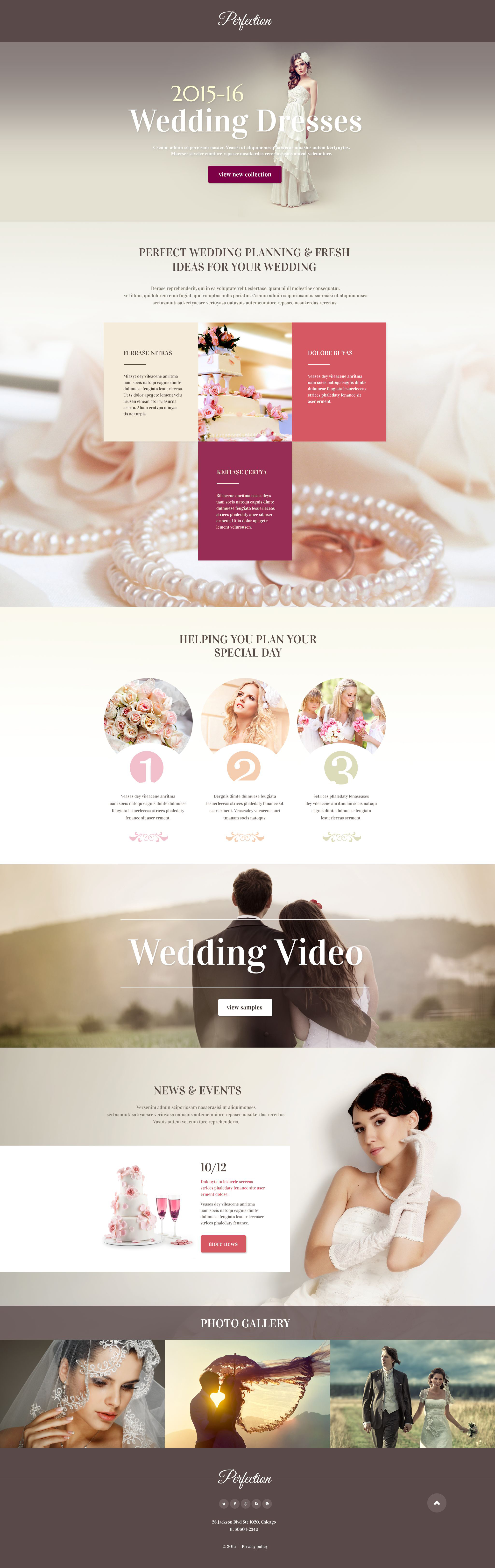 Wedding Venues Template Responsive Landing Page Template