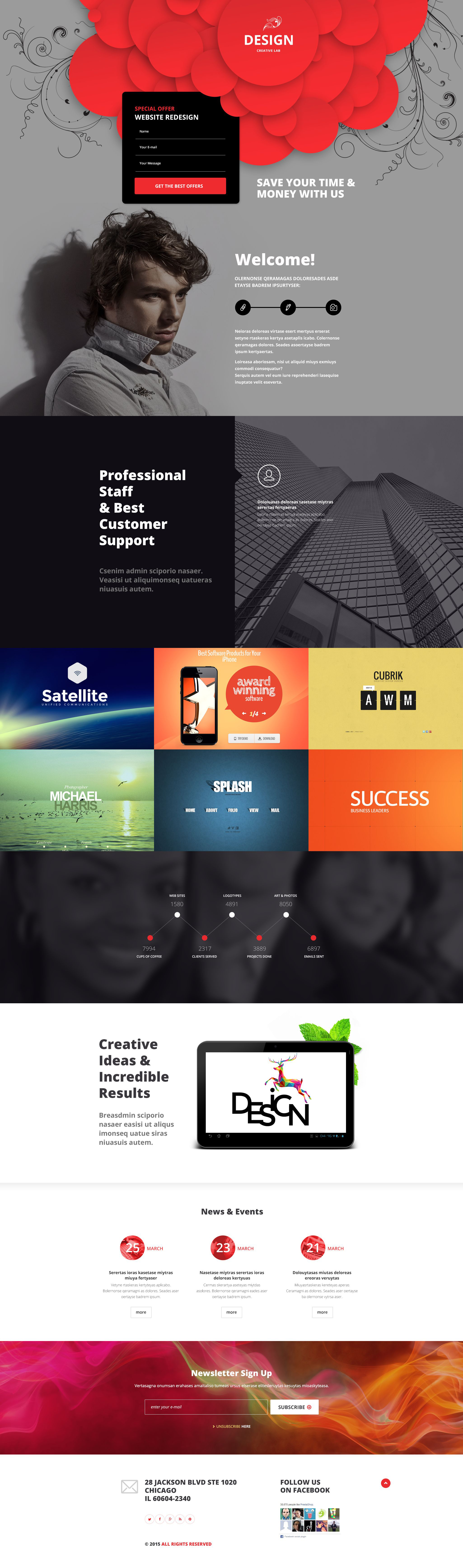 Design Studio Template Responsive Landing Page Template