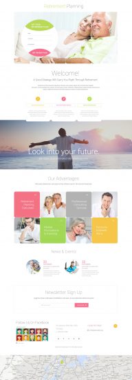 Retirement Planning Template Responsive Landing Page Template