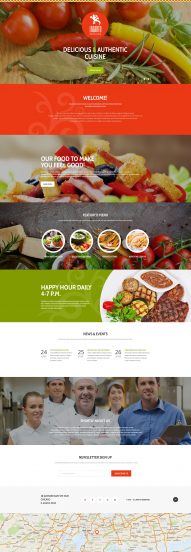 Mexican Restaurant Template Responsive Landing Page Template