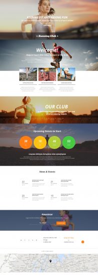 Running Template Responsive Landing Page Template