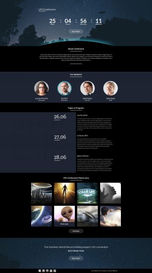 UFO Template Responsive Landing Page Template