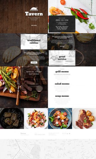 Cafe and Restaurant Template Responsive Landing Page Template