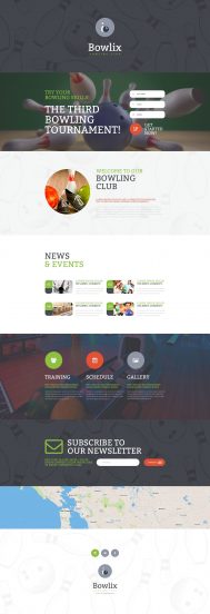 Bowling Template Responsive Landing Page Template