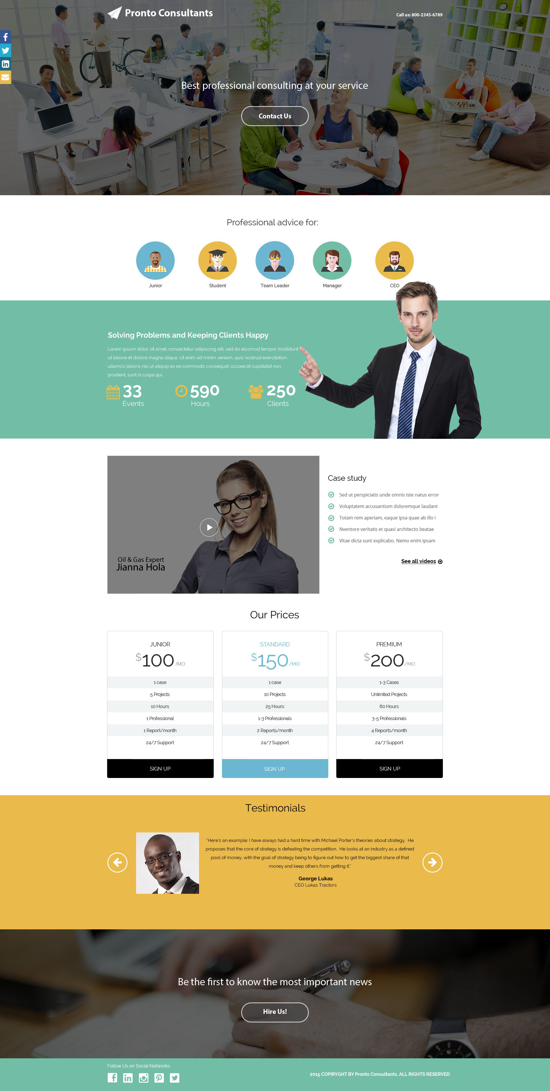 Business Template Responsive Landing Page Template