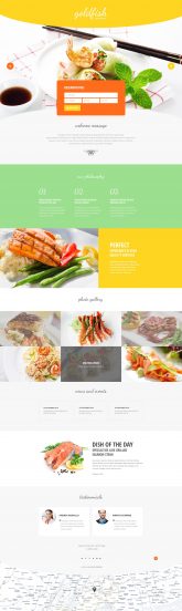 Seafood Restaurant Template Responsive Landing Page Template