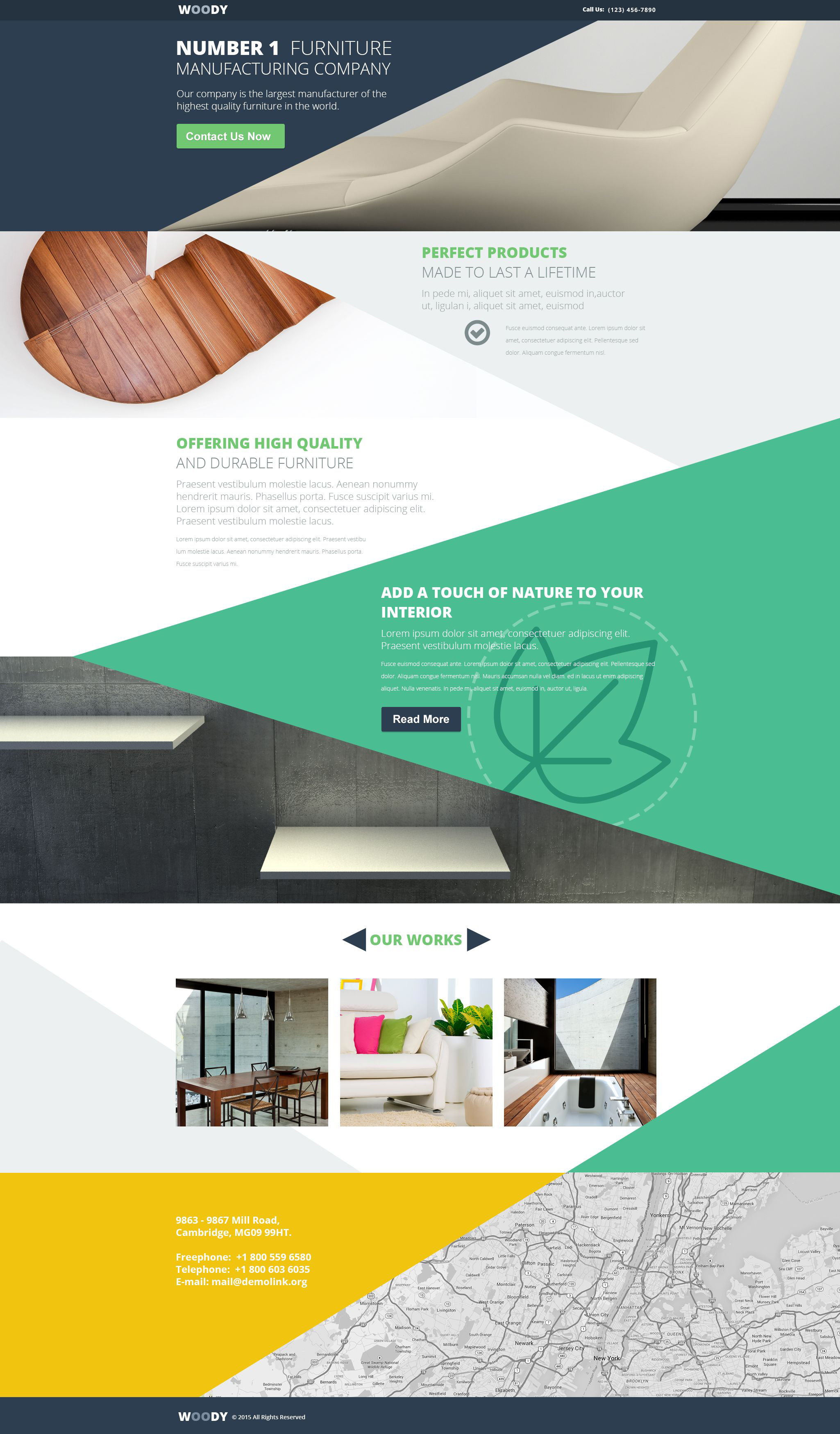 Interior & Furniture Template Responsive Landing Page Template