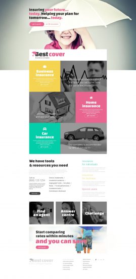 Insurance Template Responsive Landing Page Template