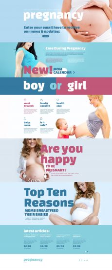 Pregnancy Template Responsive Landing Page Template