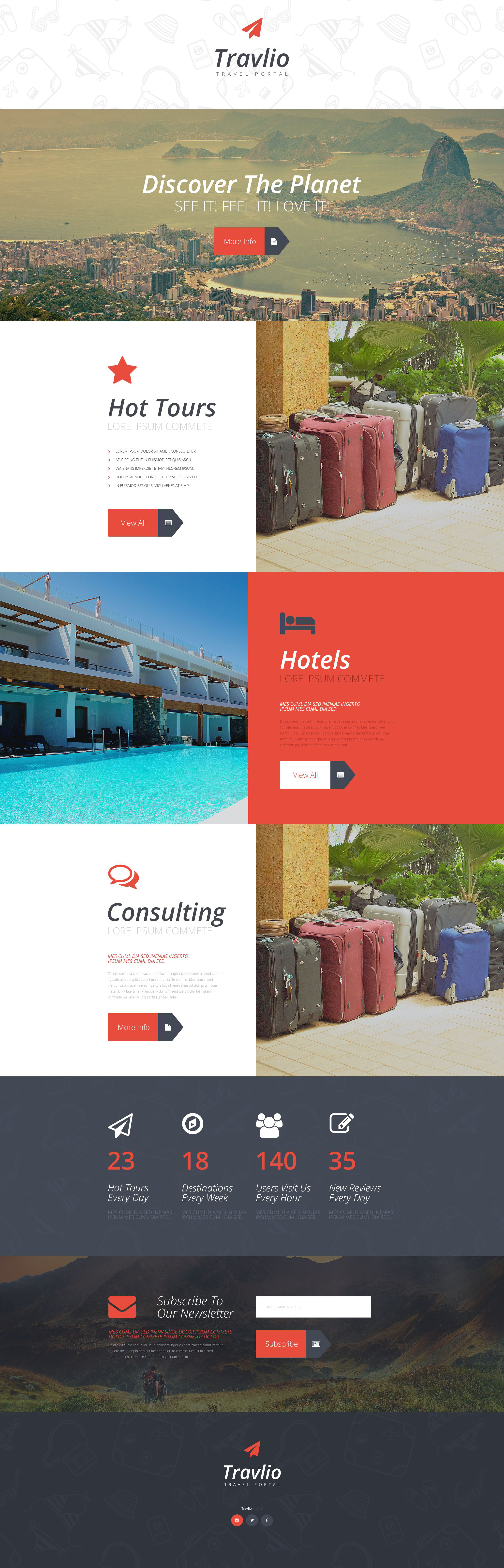 Travel Agency Template Responsive Landing Page Template