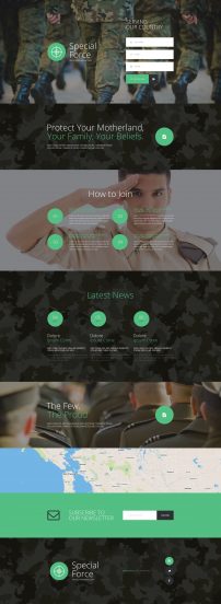 Army Template Responsive Landing Page Template