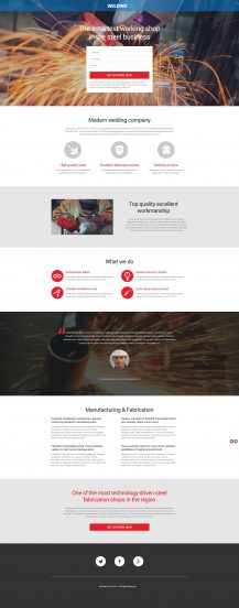 Welding Template Responsive Landing Page Template