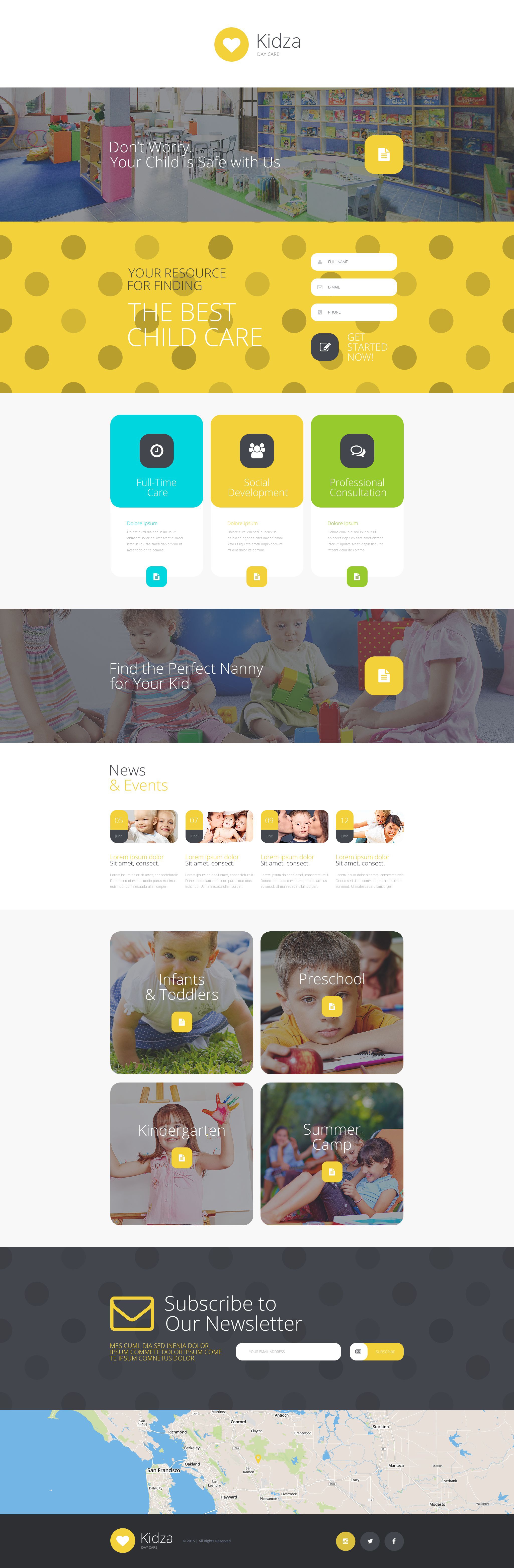 Day Care Template Responsive Landing Page Template