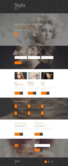 Beauty School Template Responsive Landing Page Template