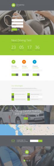 Traffic School Template Responsive Landing Page Template