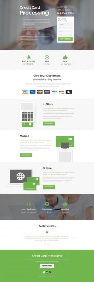 Bank Template Responsive Landing Page Template