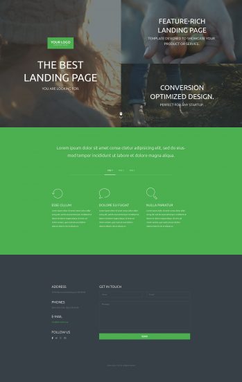 Business Template Responsive Landing Page Template