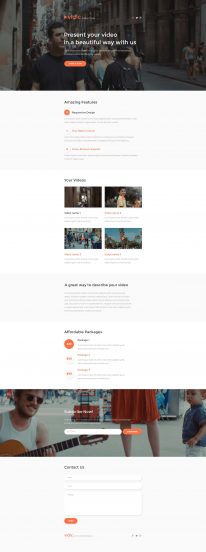 Video Gallery Template Responsive Landing Page Template