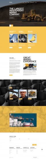 Mining Company Template Responsive Website Template