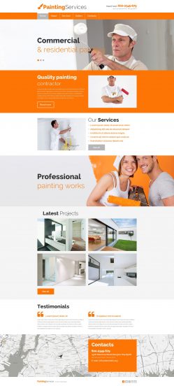 Painting Company Template Responsive Website Template