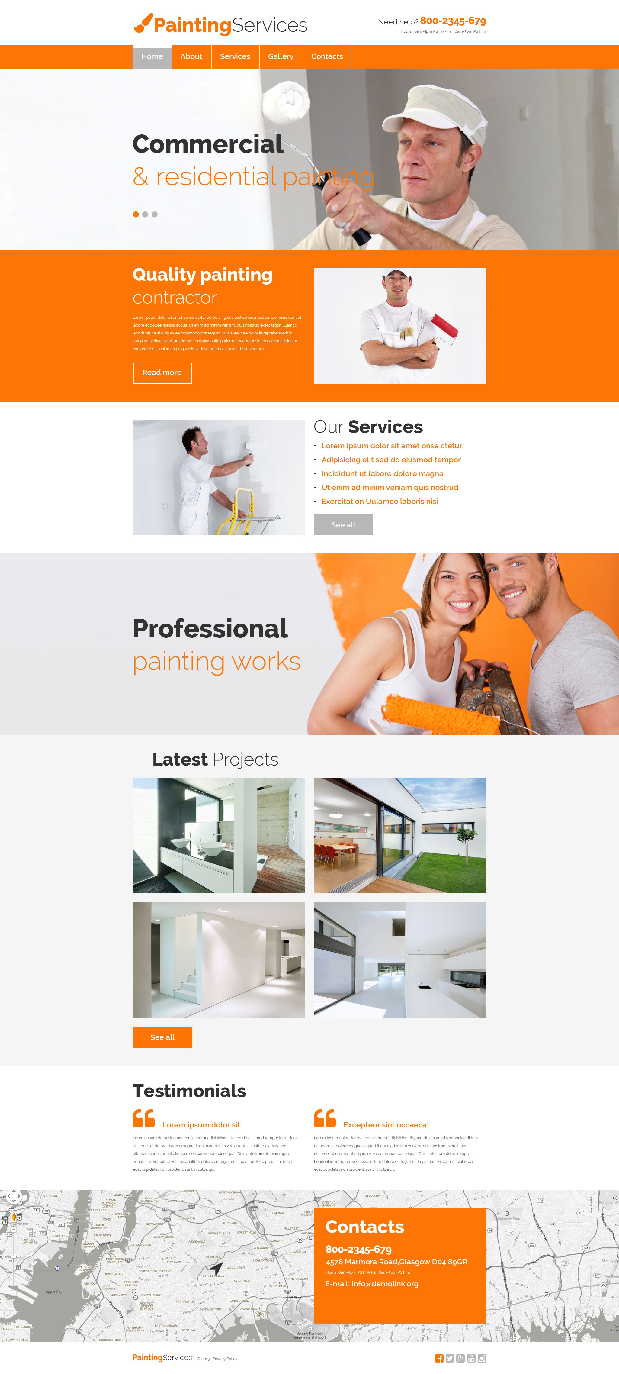 Painting Company Template Responsive Website Template